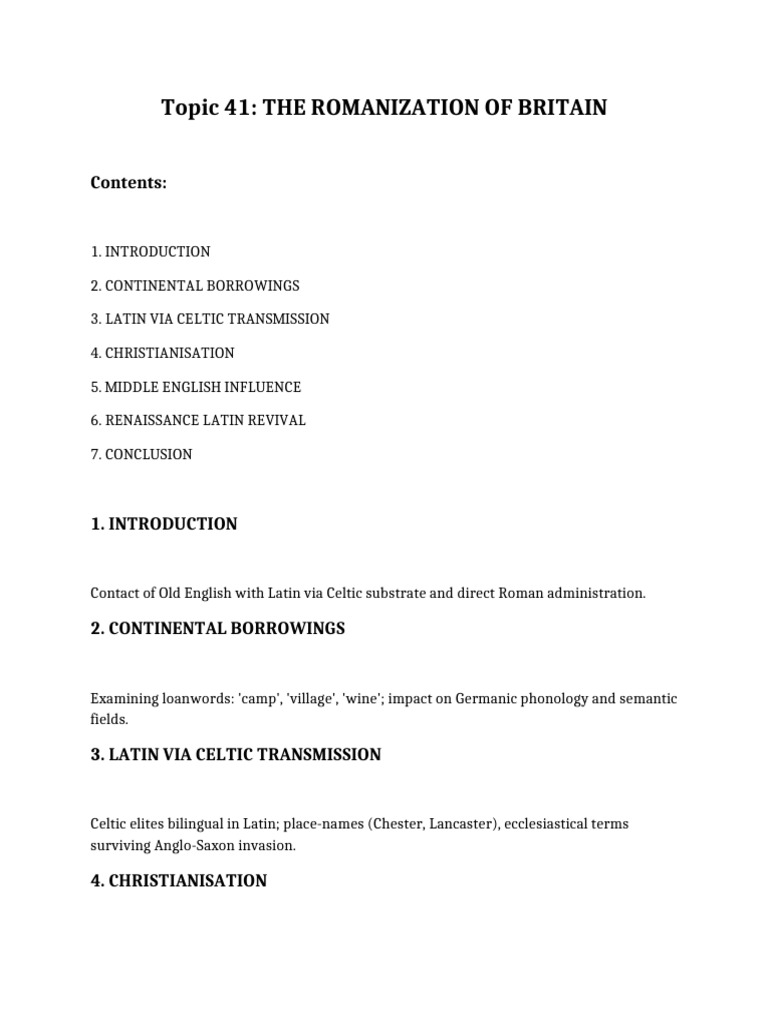 Romanization and Norman Conquest of Britain | PDF