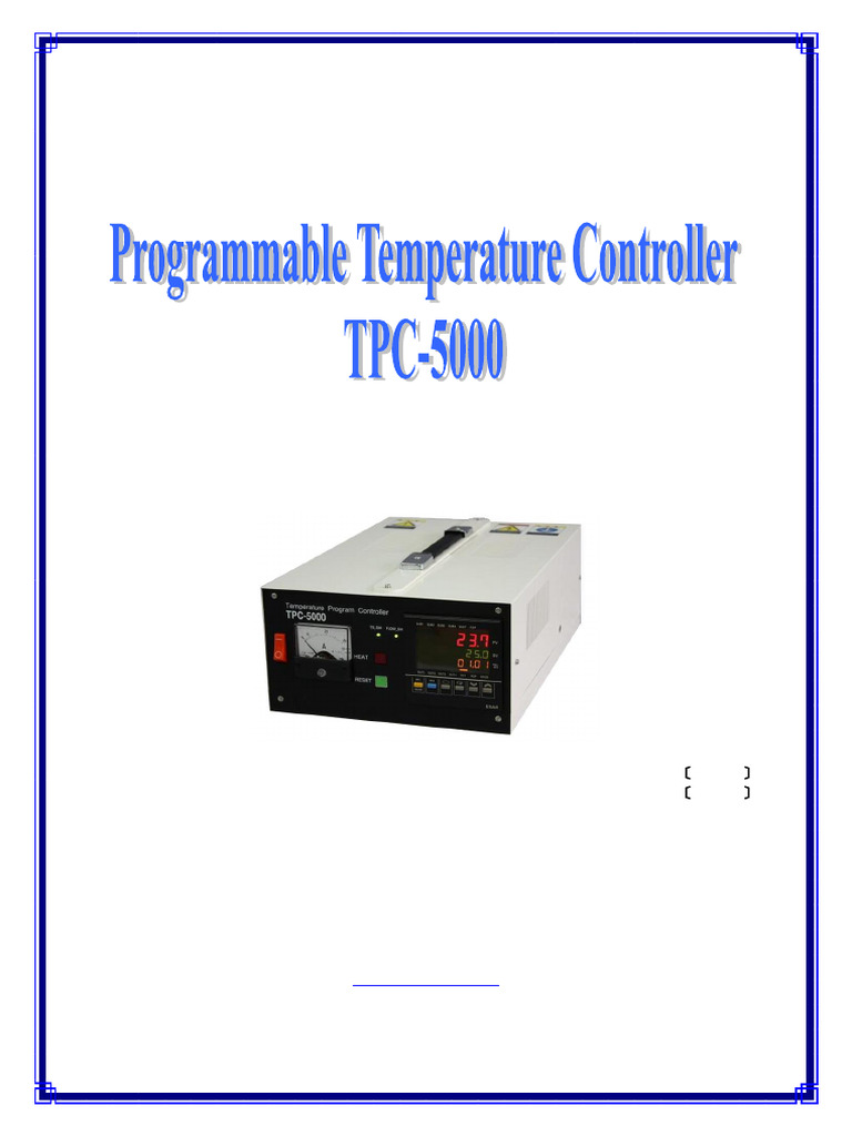 TPC-5000 Instruction Manual | PDF | Parameter (Computer Programming) | Burn