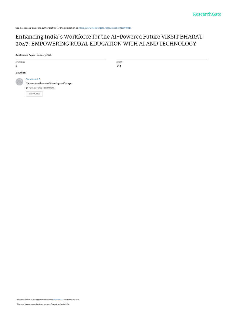 AI-Driven Rural Education in India | PDF | Educational Technology ...