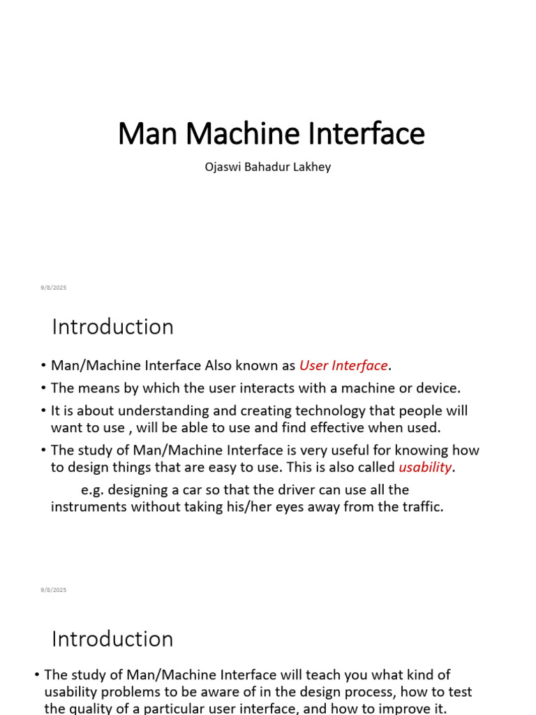 Man-Machine Interface: Design & Usability | PDF | User Interface | Scada