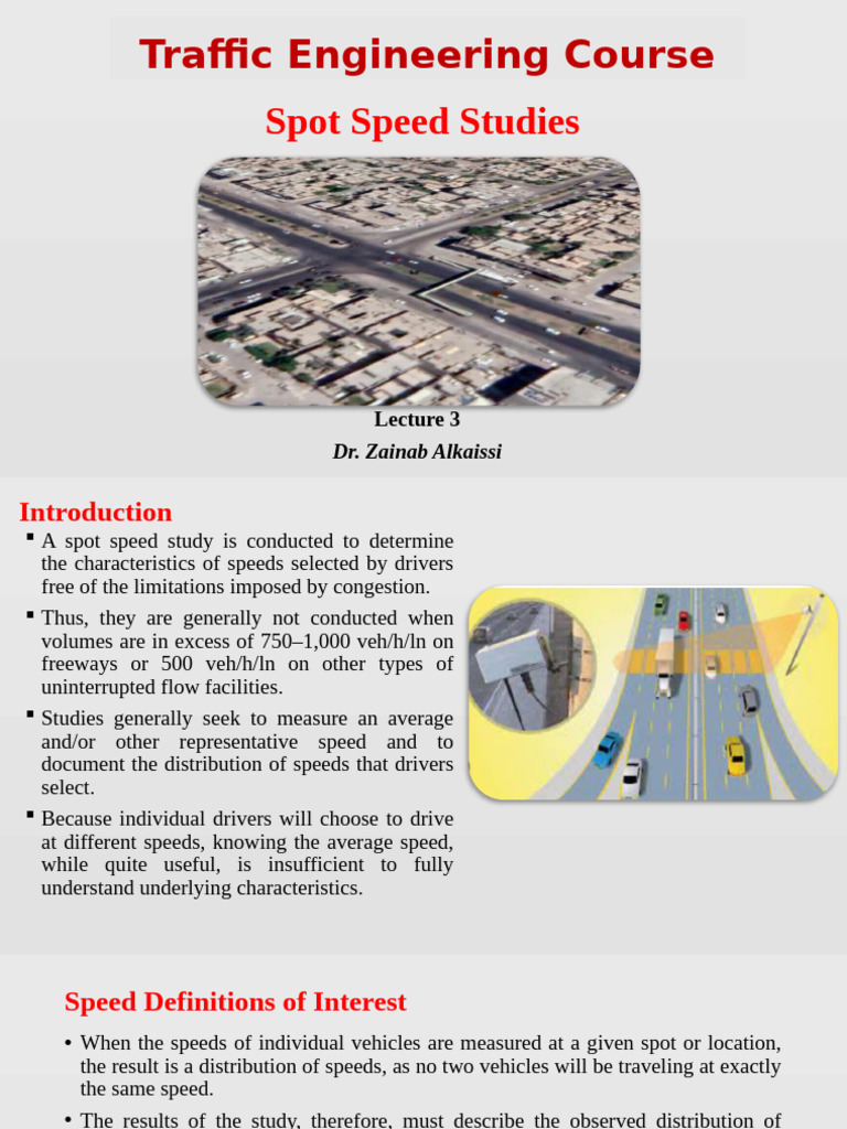 Understanding Spot Speed Studies in Traffic | PDF | Mean | Probability ...