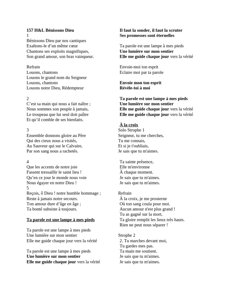 Cantiques de Louange et Adoration | PDF | Dieu