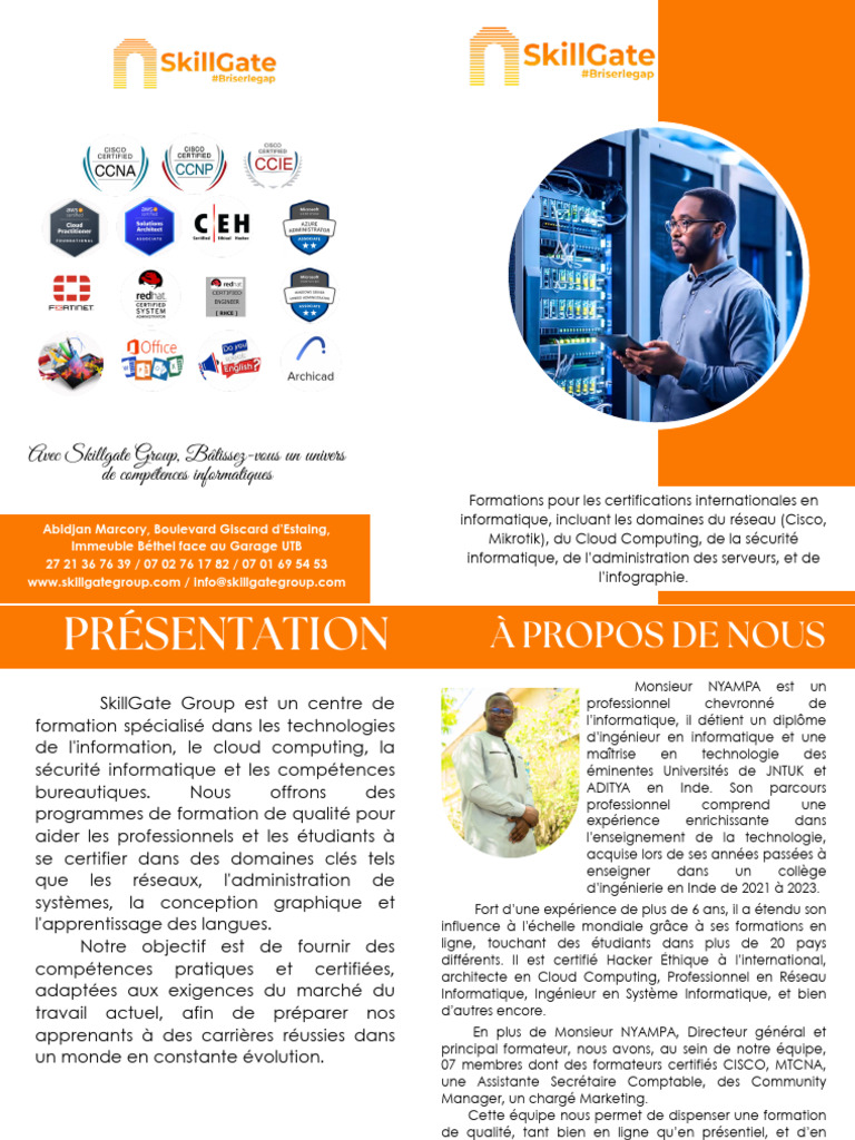 Formations Informatiques à Skillgate Group | PDF | Administrateur ...