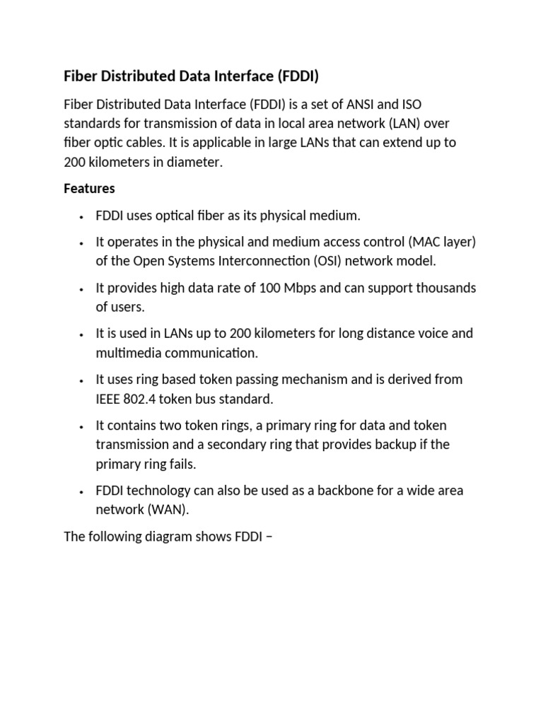 Overview of Fiber Distributed Data Interface | PDF | Computer Network ...