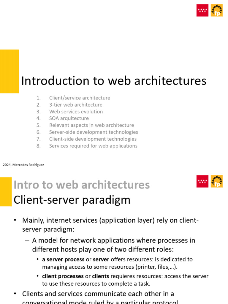 U1 IntroToWebArchitectures PPT v1 | PDF | World Wide Web | Internet & Web