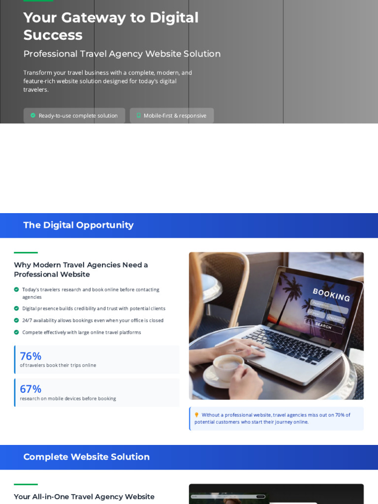 Travel Agency Website Solution Guide | PDF