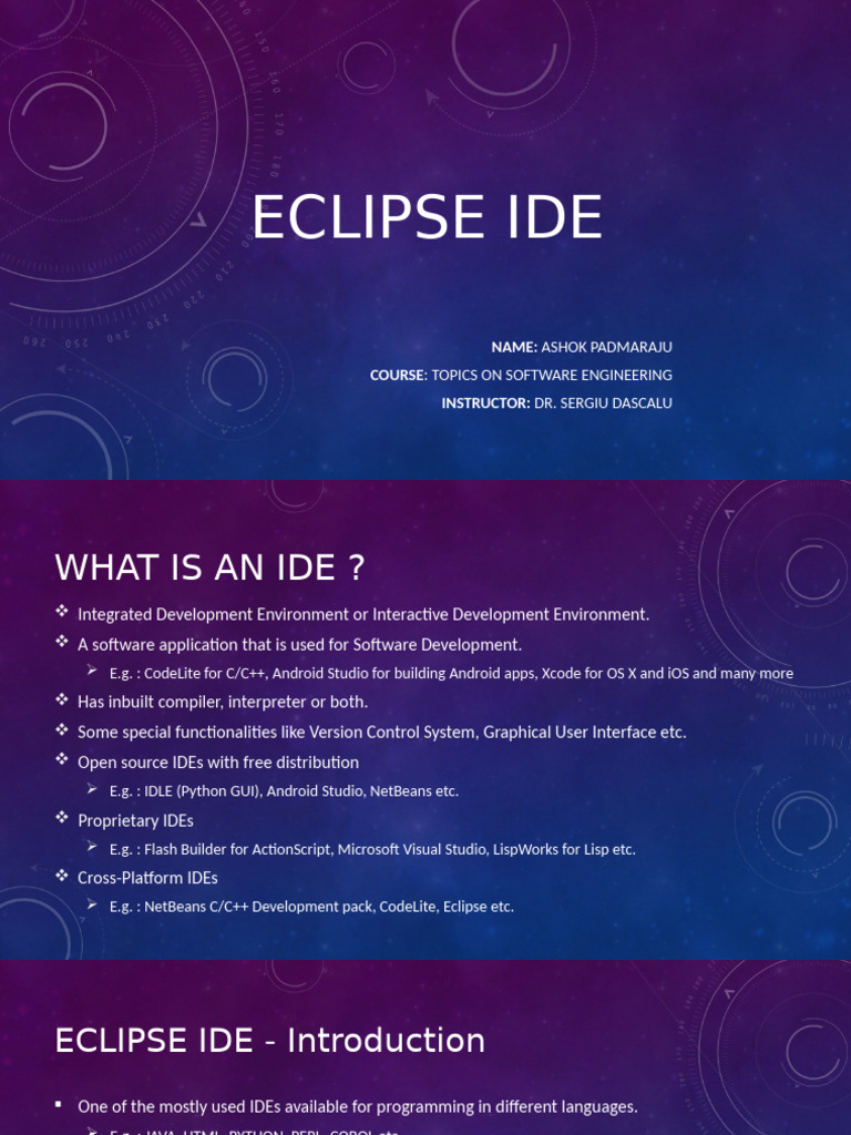 Overview of Eclipse IDE Features | PDF | Eclipse (Software ...