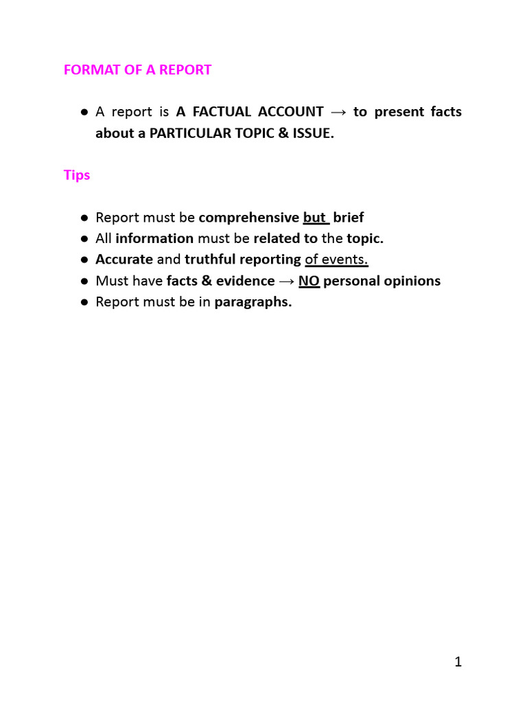 How to Write an Effective Report | PDF