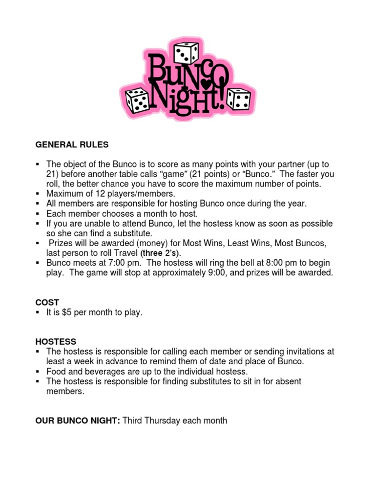 rules-for-bunco-printable