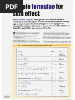 Simple Formulae for Skin Effect
