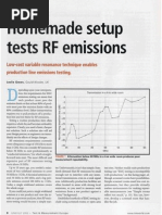 Homemade setup tests RF emissions