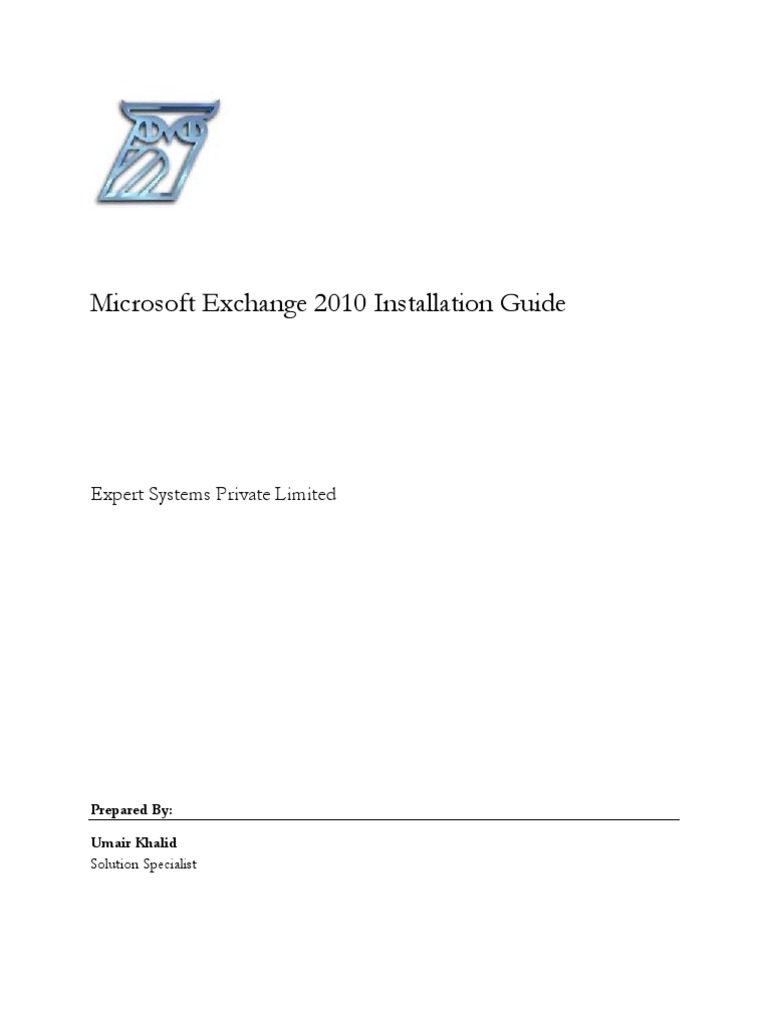Exchange Server 2010 Installation Guide | PDF | Microsoft Exchange ...