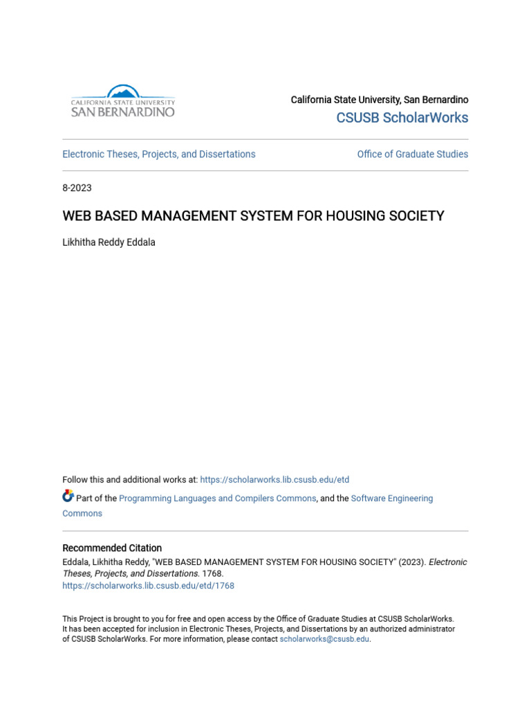 Web-Based Housing Management System | PDF | Databases | My Sql