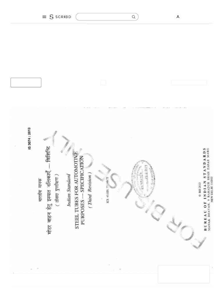Is 3074 2013 | PDF