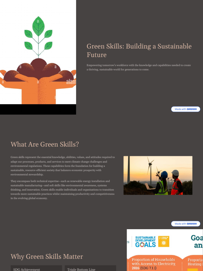 Green Skills for a Sustainable Future | PDF | Sustainability ...
