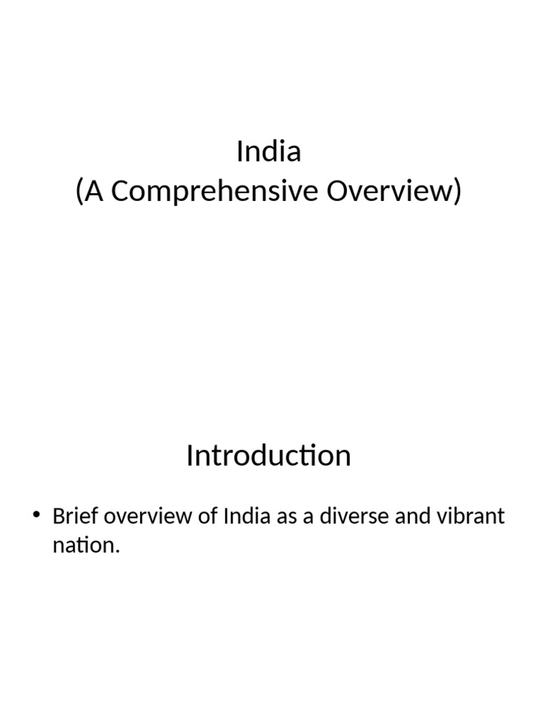 India Presentation | PDF