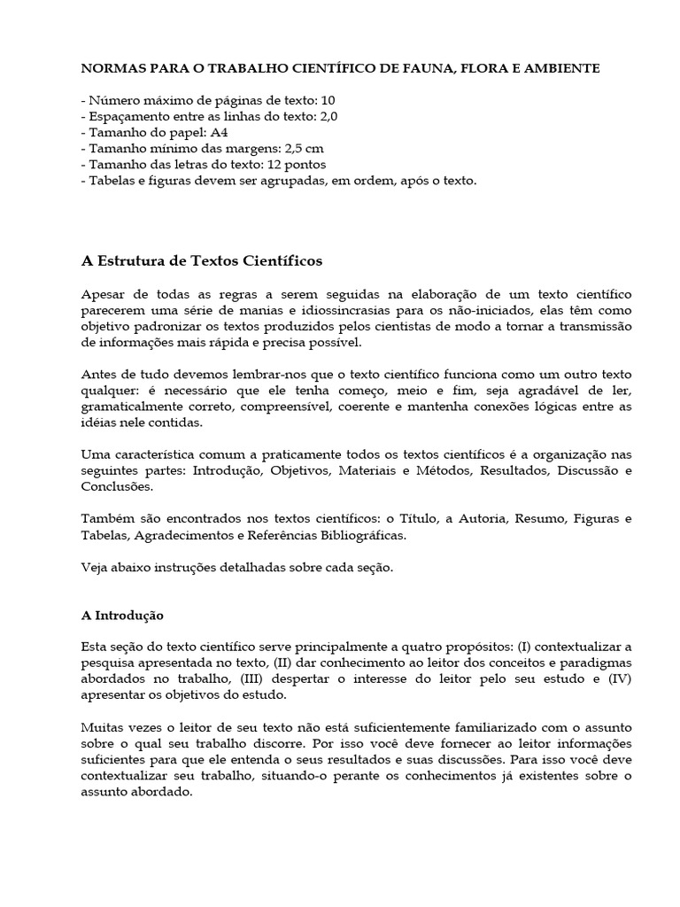 estrutura-texto-cientifico-FFA-2010 | PDF | Citação | Science
