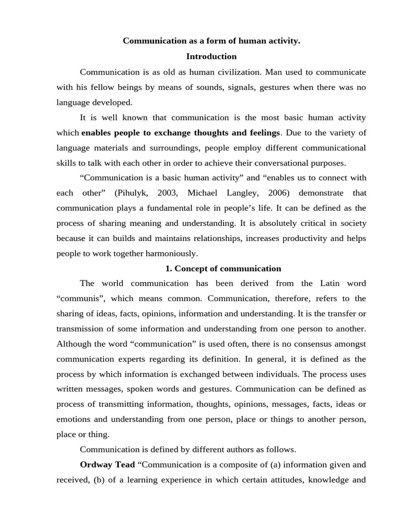 Understanding Human Communication Basics | PDF | Communication ...