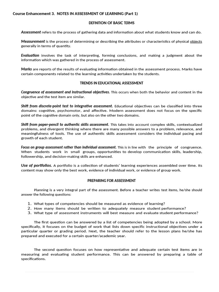 Assessment Strategies in Education | PDF | Educational Assessment ...
