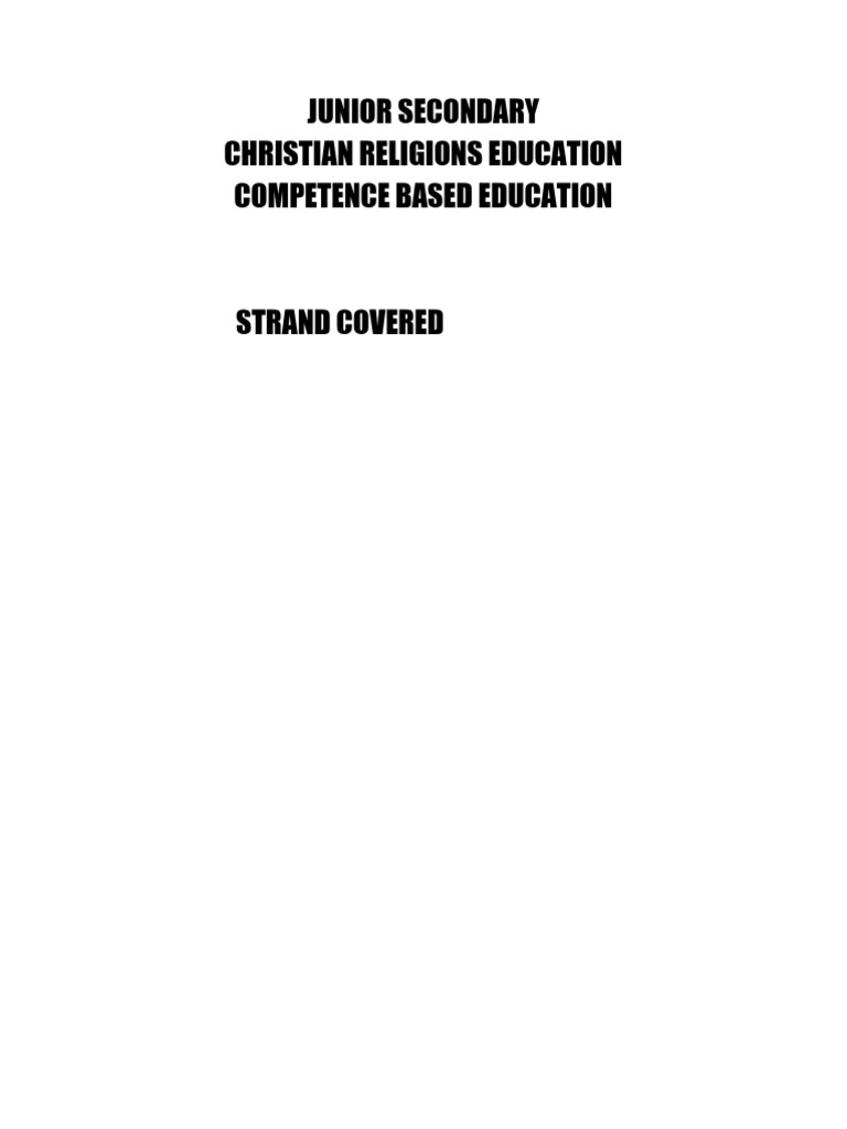 Junior Secondary Christian Education Guide | PDF | Genesis Creation ...