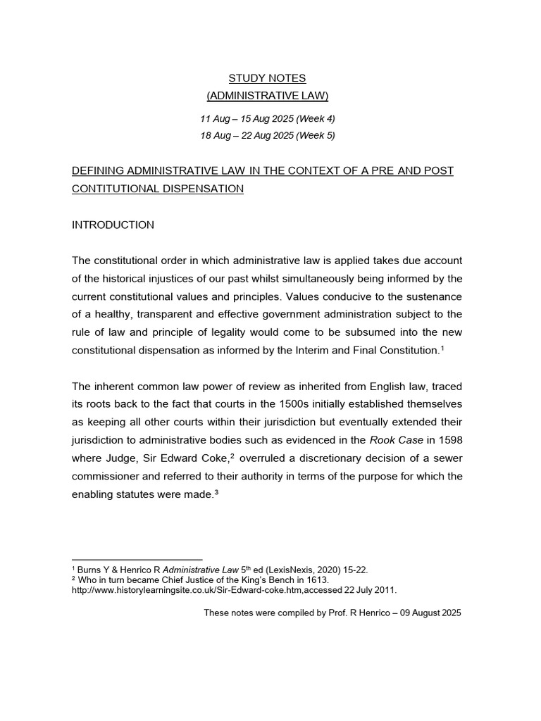 Study Notes - Defining Aa in Context of Pre - Post Constitutional ...