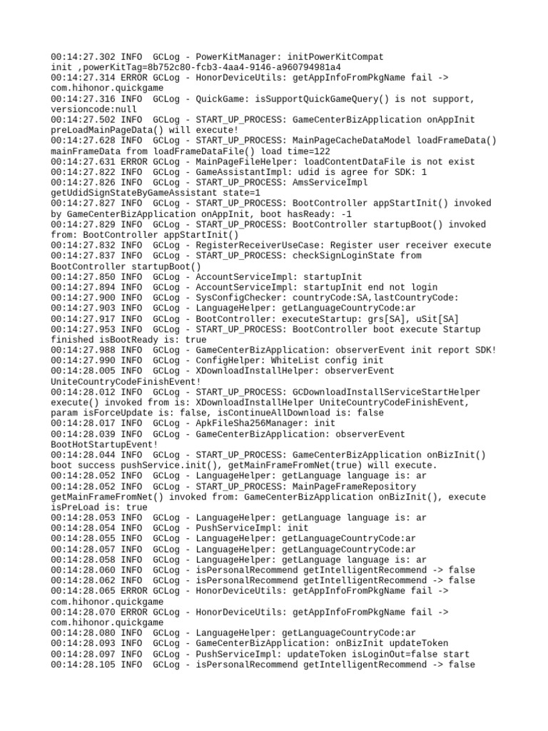 GameCenter Initialization Log Analysis | PDF | Software Engineering ...