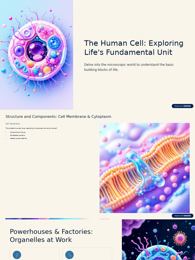 Human Cell Structure and Function Explained | PDF