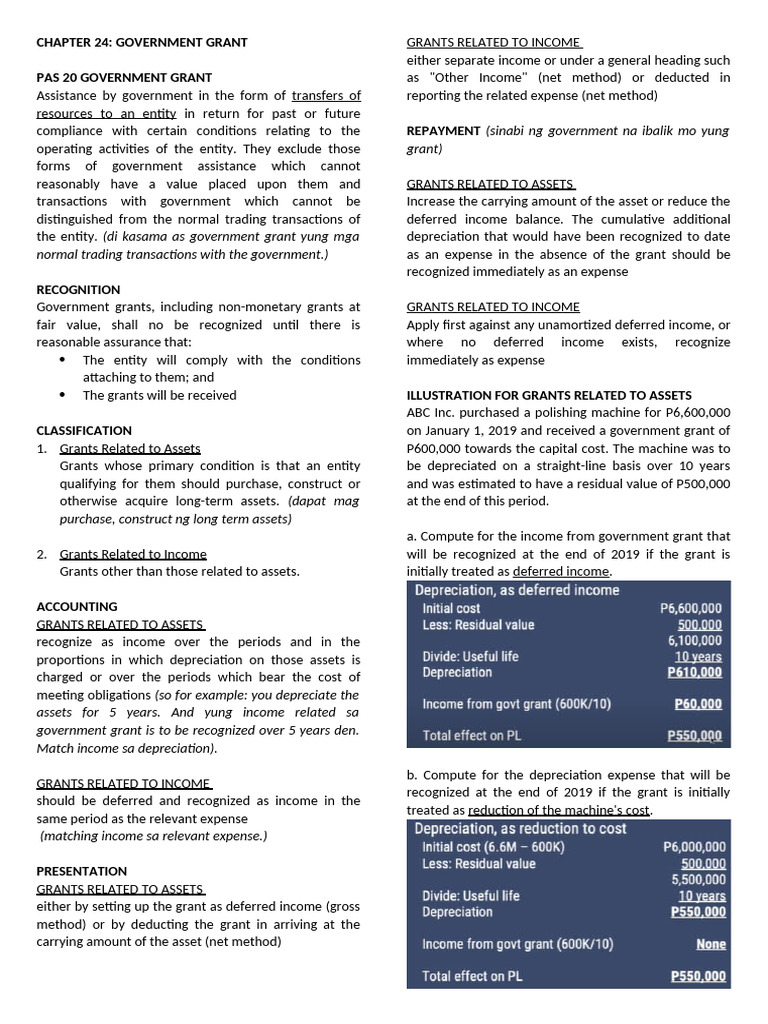 Understanding Government Grants Accounting | PDF | Depreciation | Expense