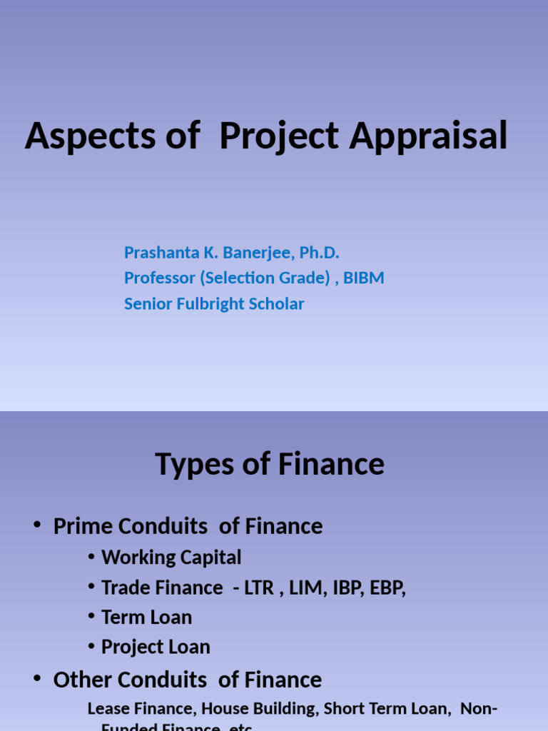 Key Elements of Project Appraisal | PDF | Internal Rate Of Return ...