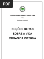 Noções Gerais Sobre a Vida Orgânica Interna