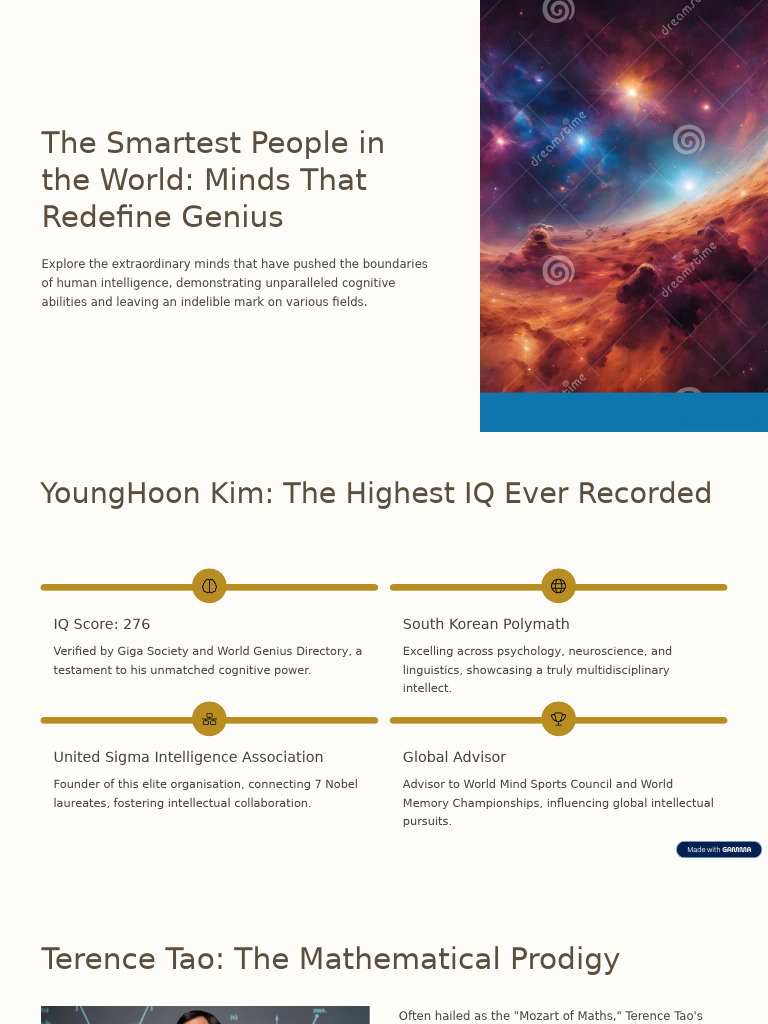 Extraordinary Minds of Genius | PDF | Intelligence | Behavioural Sciences