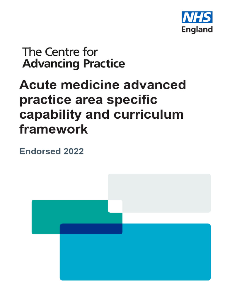 Acute Medicine ACP Curriculum Framework | PDF | Medicine | Health Care