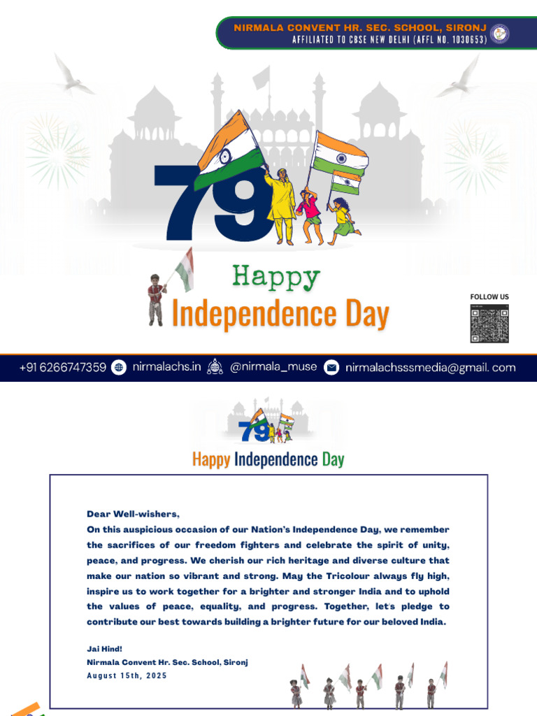 Independence Day Message from Nirmala Convent | PDF