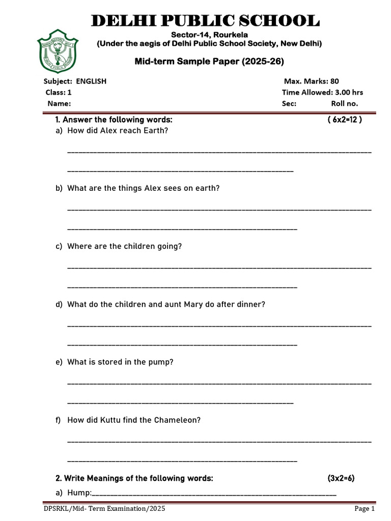 Eng Sample Paper c 1-1 | PDF