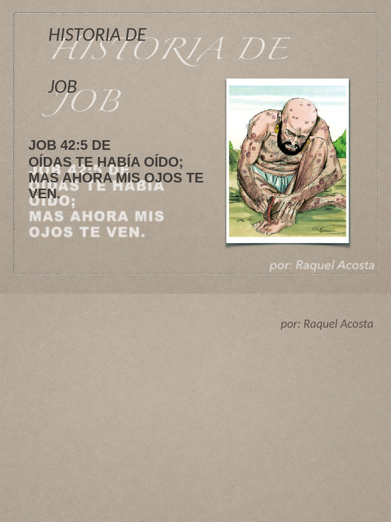 La Historia de Job: Sufrimiento y Fe | PDF | Libro de trabajo | Satán