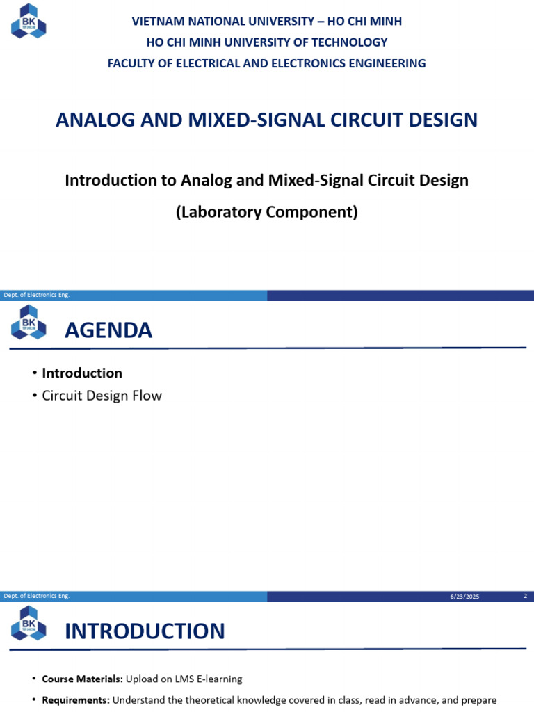 Analog Circuit Design Course Overview | PDF | Electronics | Mixed ...