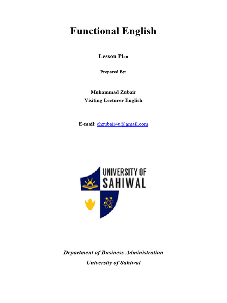 Functional English Course Overview | PDF | Part Of Speech | English ...