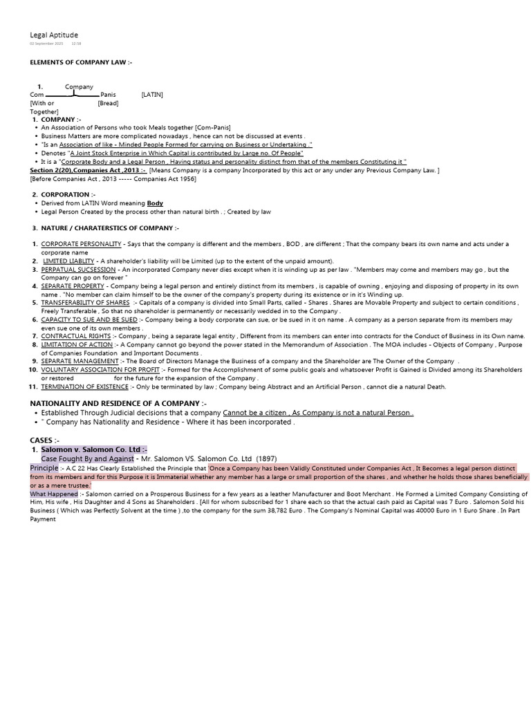 LLP Notes 1 | PDF | Corporations | Companies