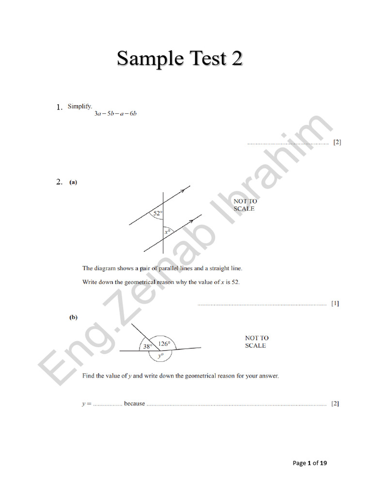 Sample Test 2 | PDF
