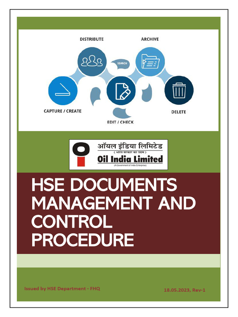 HSE Document Management Procedure | PDF | Regulatory Compliance | Audit