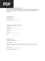 Form 45: Return of Beneficial Interest | PDF | Shareholders | Companies