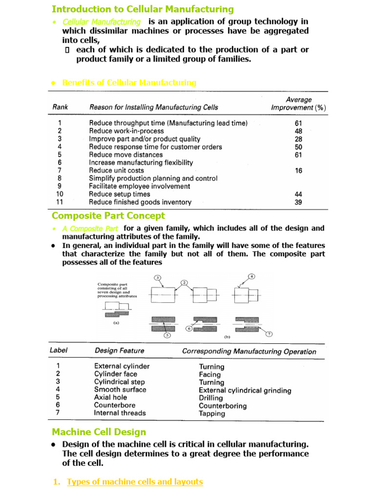 From-To Chart in Cellular Manufacturing | PDF | Machines | Theoretical ...