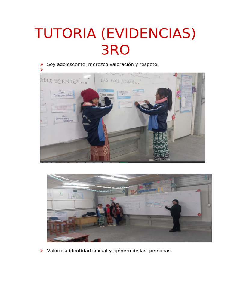 TUTORIA 3ro | PDF