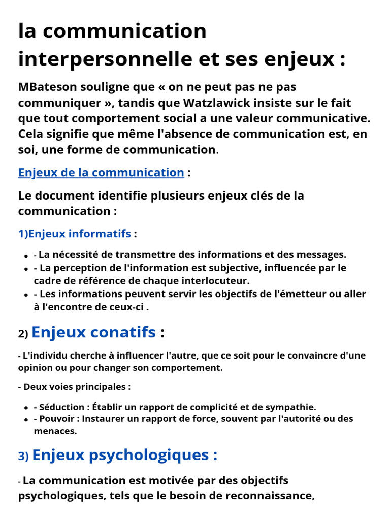 Enjeux et Valeurs de la Communication | PDF | Identité (Science sociale ...