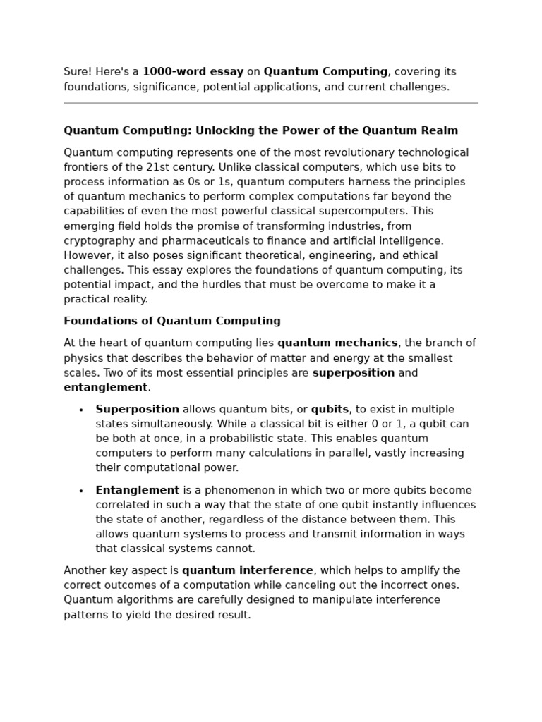 Quantumn Notes HJKIO1999 | PDF | Quantum Computing | Computing