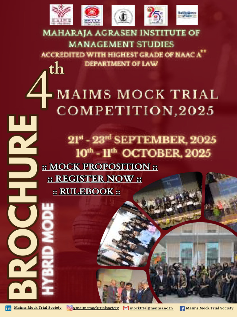 MAIMS Mock Trial Competition 2025 Overview | PDF