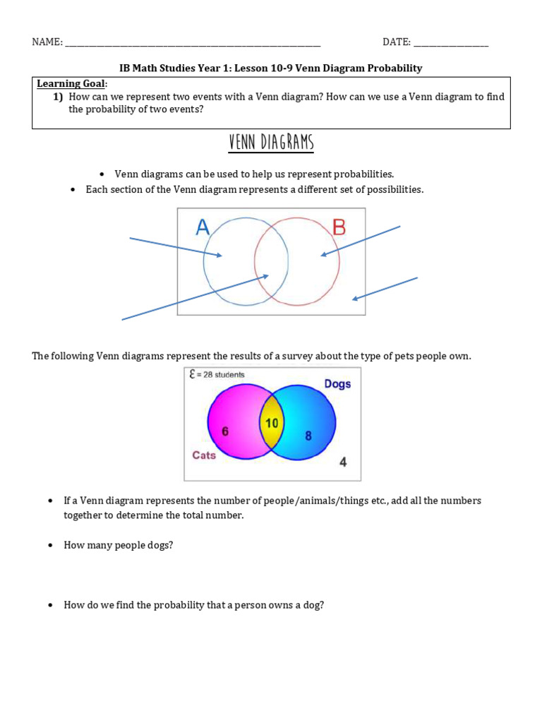 10 9 Venn Diagram Probability | PDF | Mathematics