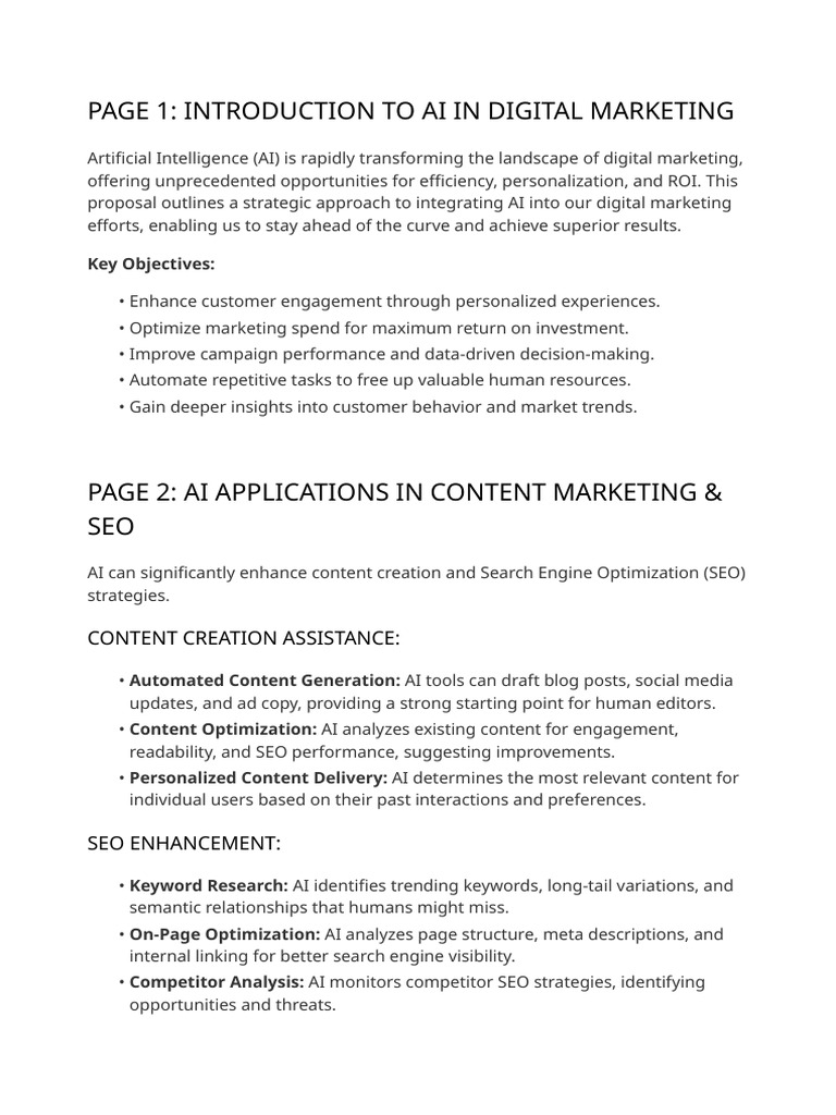AI Strategies for Digital Marketing Success | PDF | Artificial ...