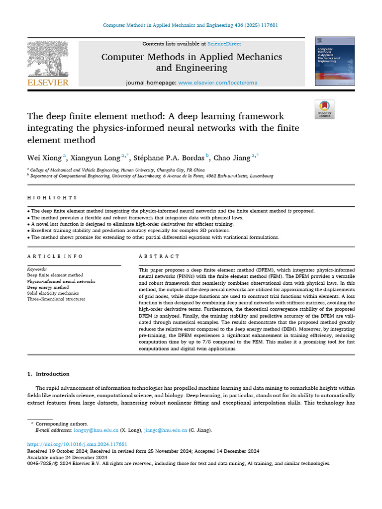 Deep Finite Element Method Framework | PDF | Finite Element Method ...
