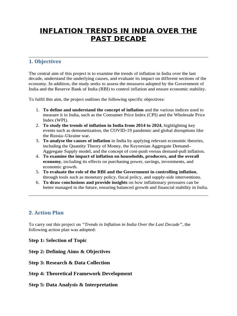 Inflation Trends in India: 2014-2024 Analysis | PDF | Cost Of Living ...
